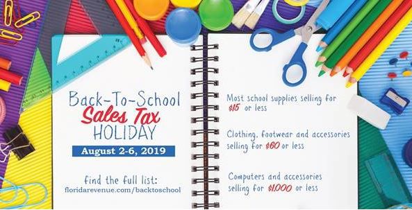 Back to School Tax Free Holiday